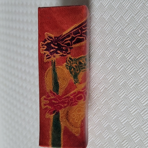 Pier1 Tropical leather bag~lip case💄~coin purse - Picture 6 of 9